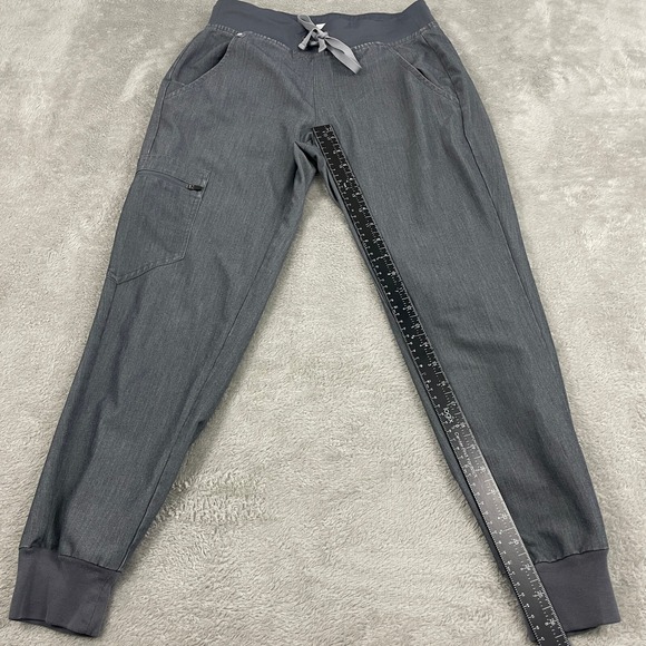 FIGS Zamora Jogger Scrub Pant Womens XS Gray Slim Fit Elastic Waist Pocket Nurse - Picture 11 of 15